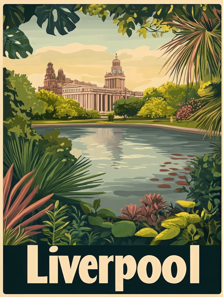 Aihrgdesign A Mid Century Modern Travel Poster For Liverpool 2