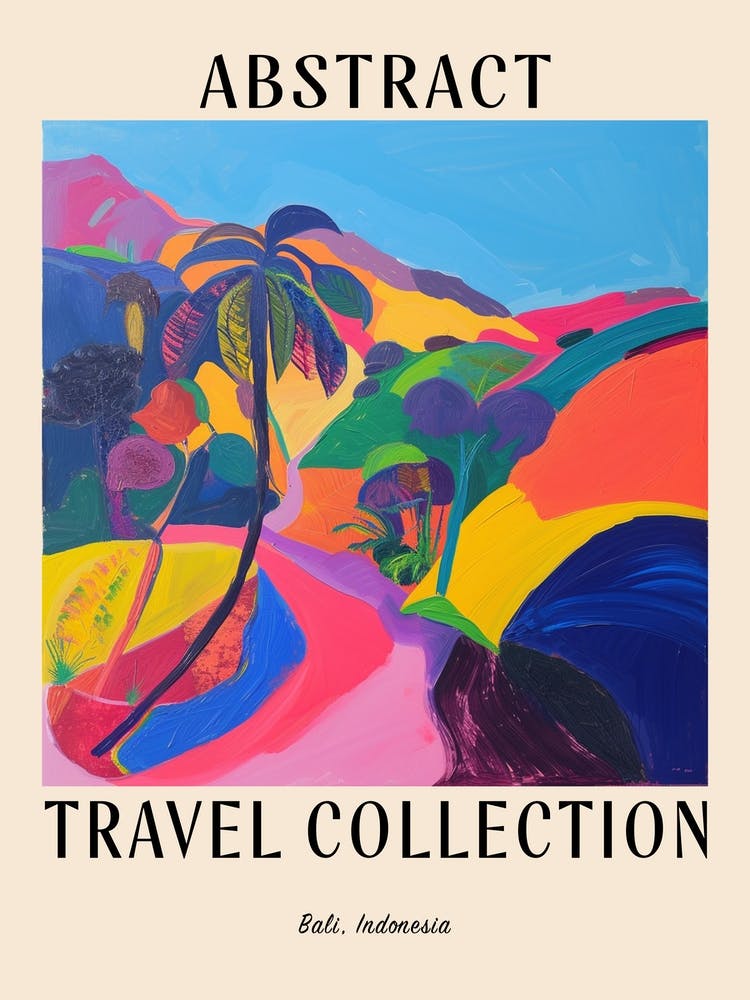 Abstract Travel Collection Poster Bali Indonesia 3