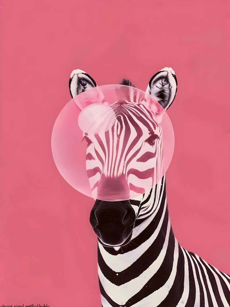 Zebra With Bubbles 1