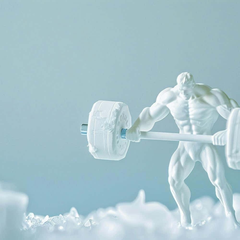 Figure Lifting A Barbell