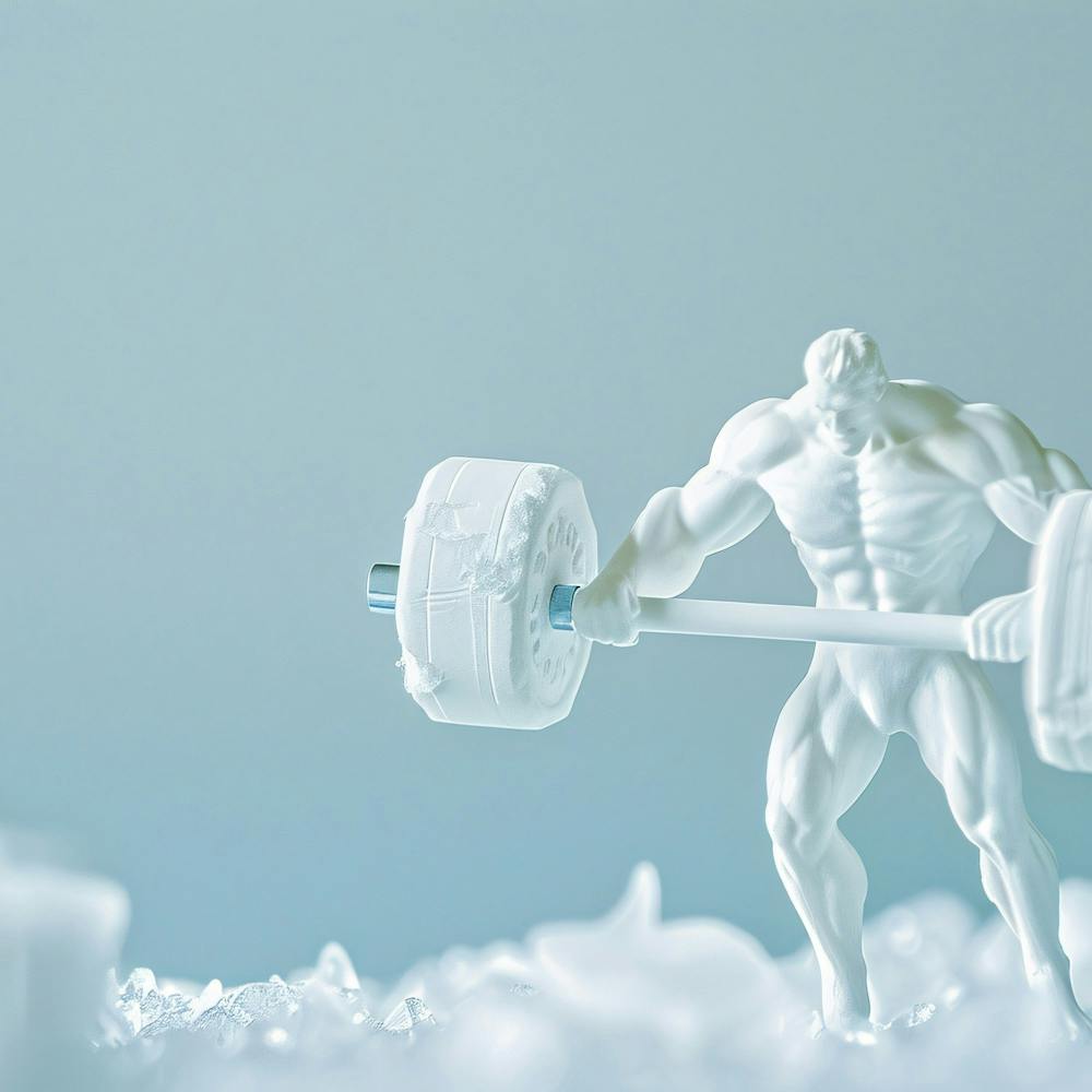 Figure Lifting A Barbell