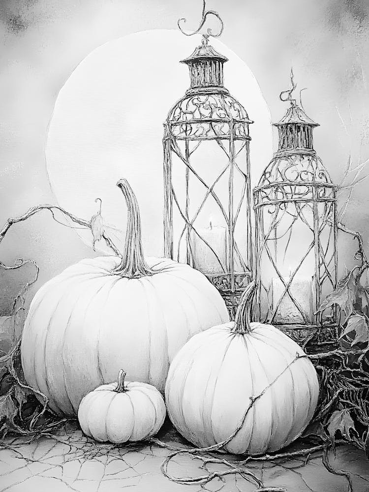 Pumpkins And Lanterns