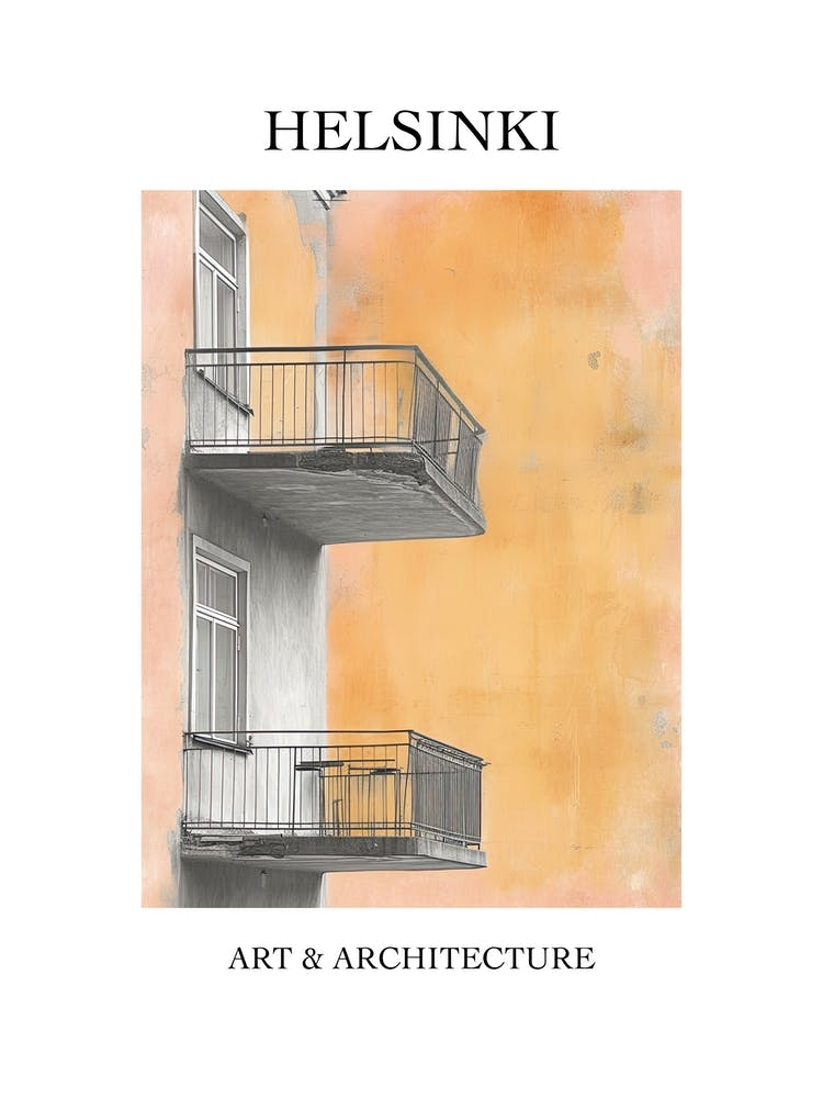 Helsinki Travel And Architecture Poster 1