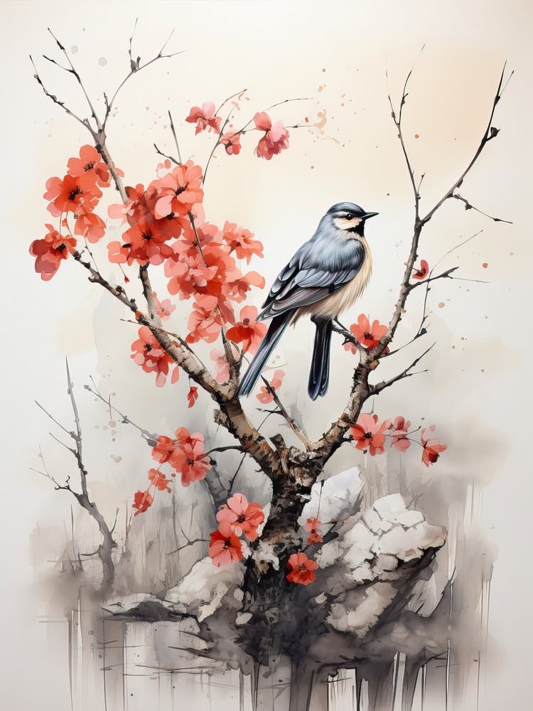 Butterfly, Japanese Brush Painting, Ukiyo E, Minimal 4