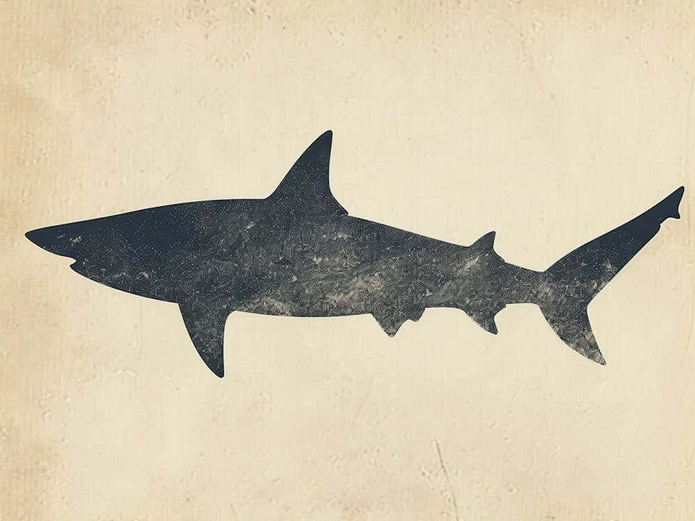 Mako Shark Grey Silhouette 5