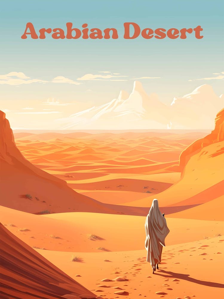 Arabian Desert Saudi Arabia Desert Landscape Travel Art