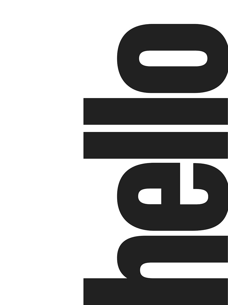 Hello Typography - Black and White