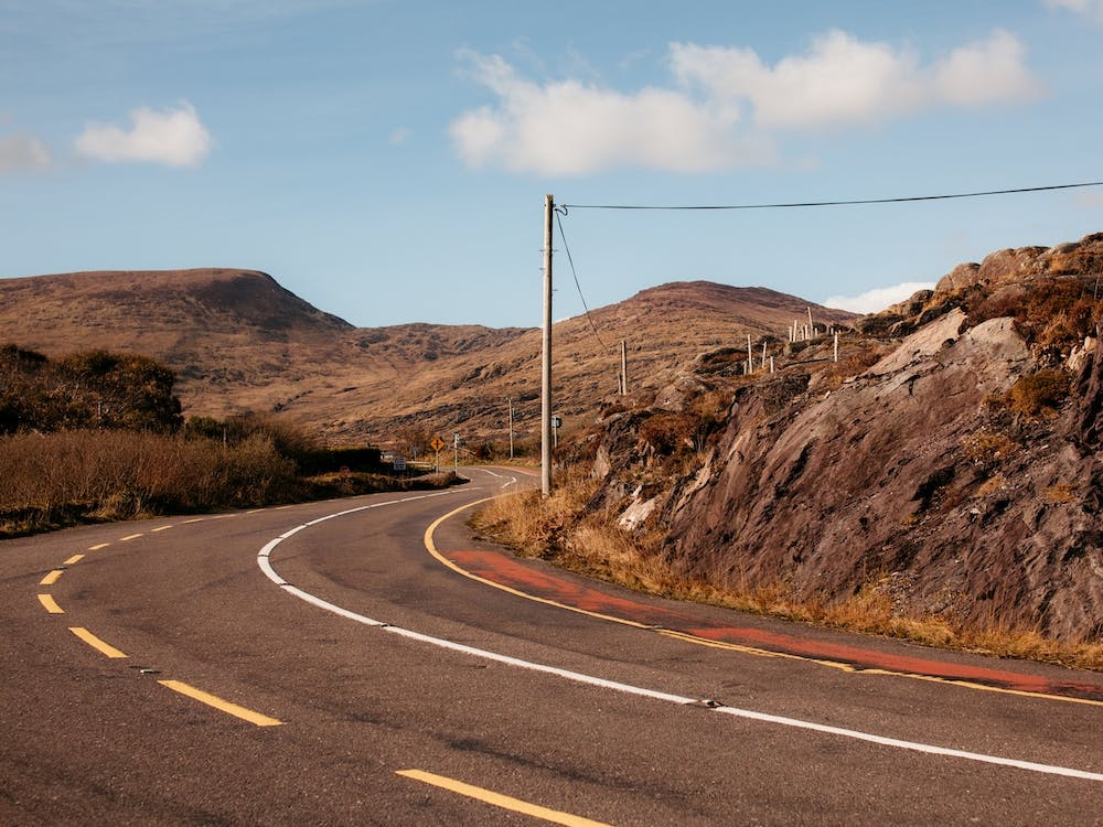 Landstraße in Irland