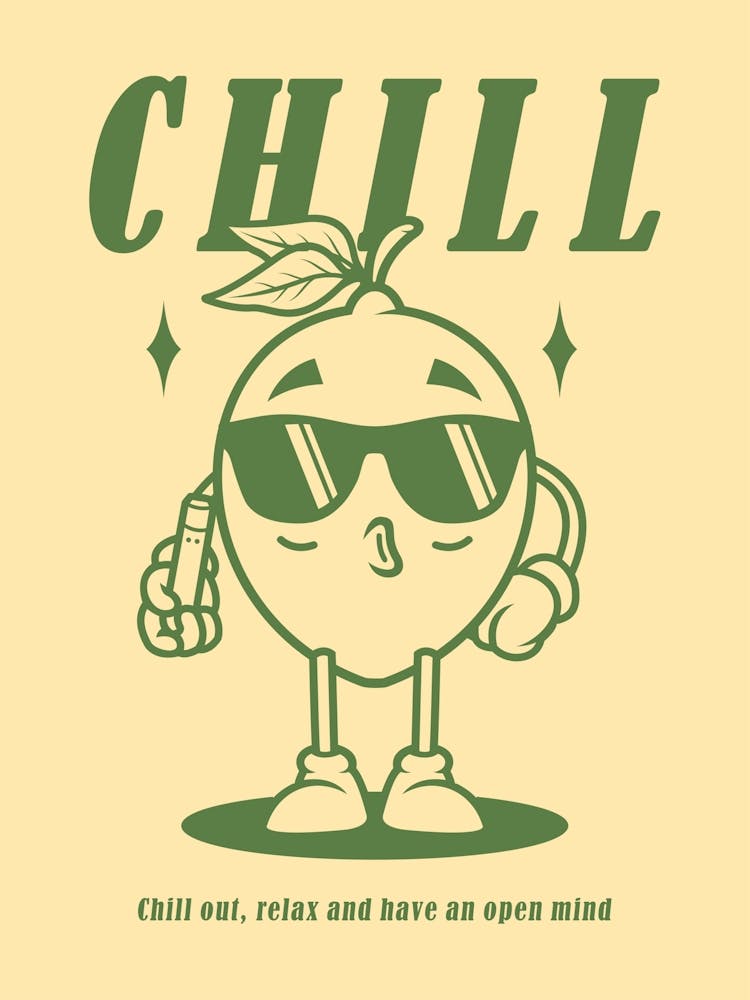 Retro Wall Art Retro Prints Home Decor Retro Print Illustration Chill Out Decor Retro Retro Home Decor