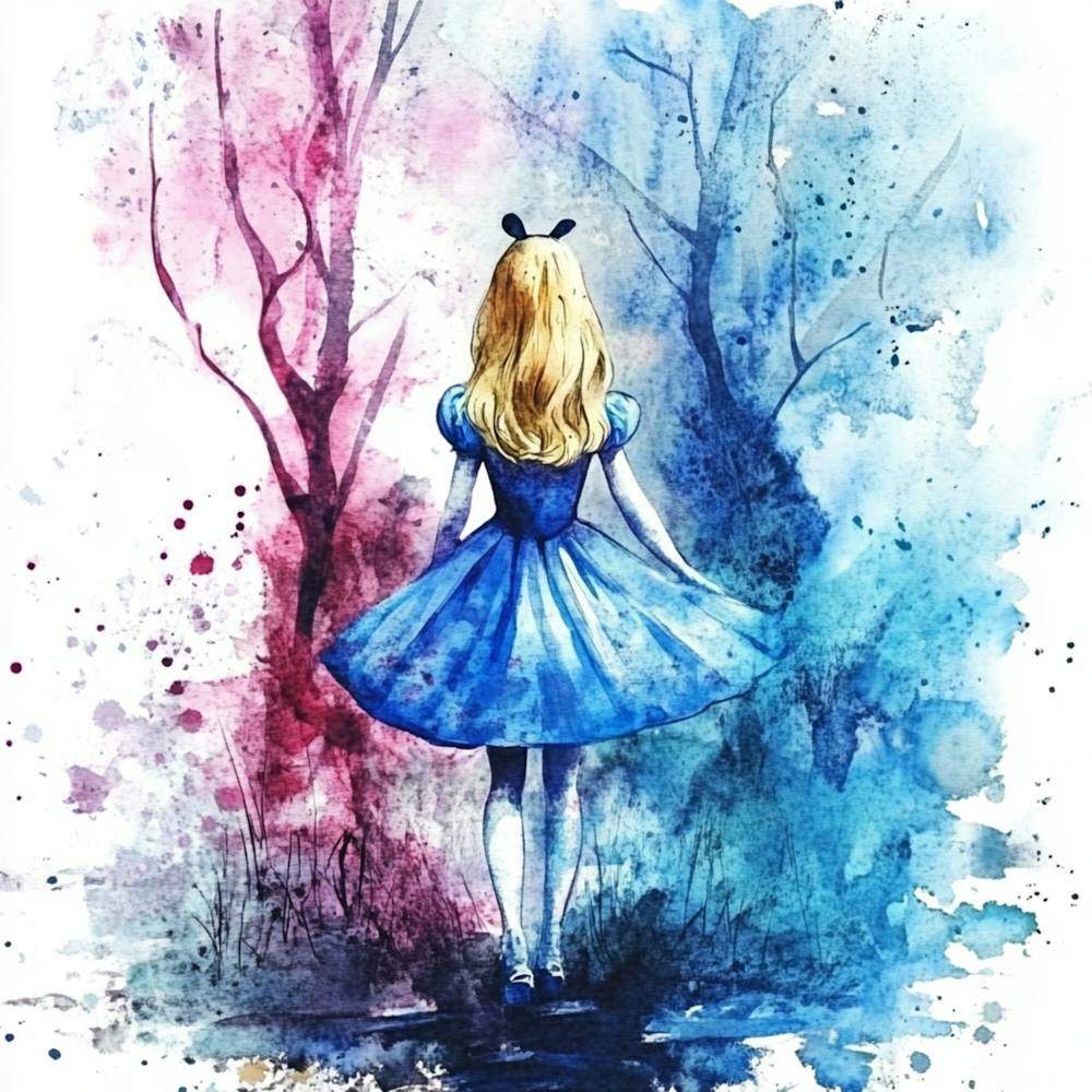 Watercolor Girl in Wonderland 7