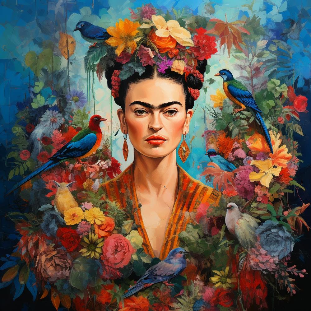 Frida Kahlo on Blue