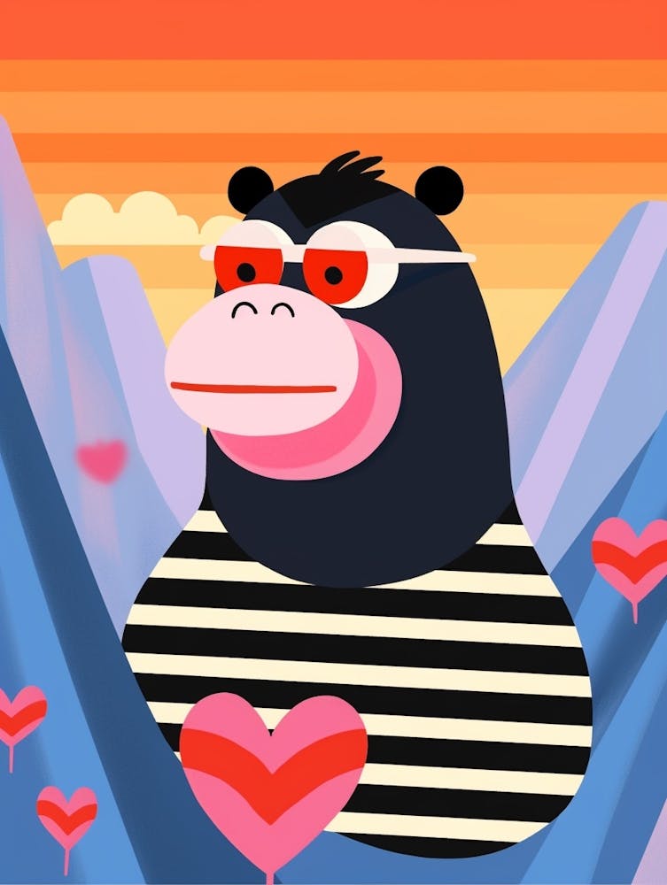 Little Mountain Gorilla 2 Wearing Sunglasses