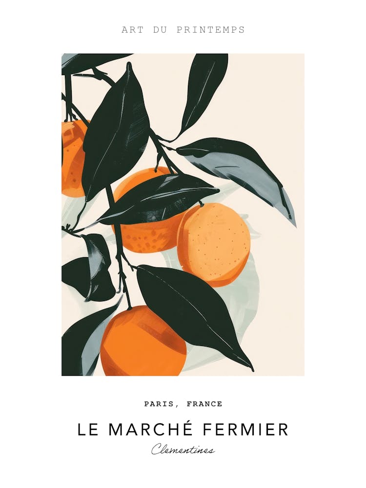 Clémentines Le Marché Fermier Affiche 2
