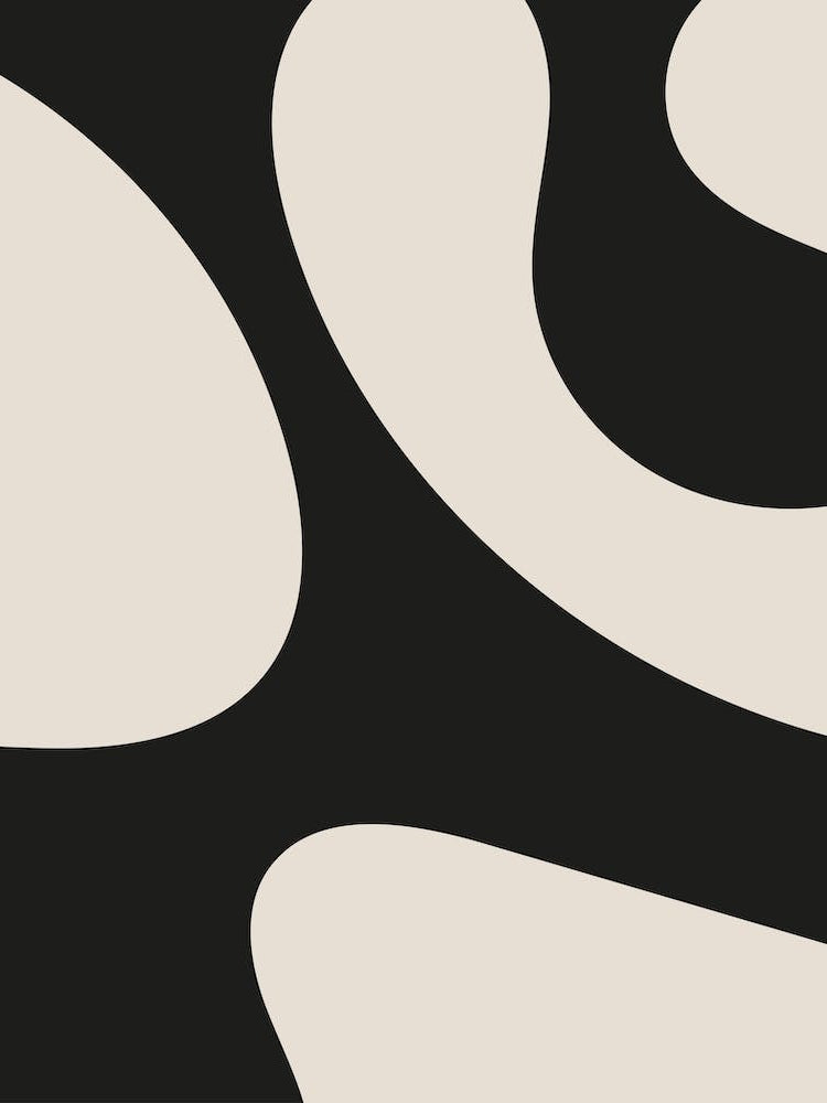 Beige And Black Minimalist Abstract 1