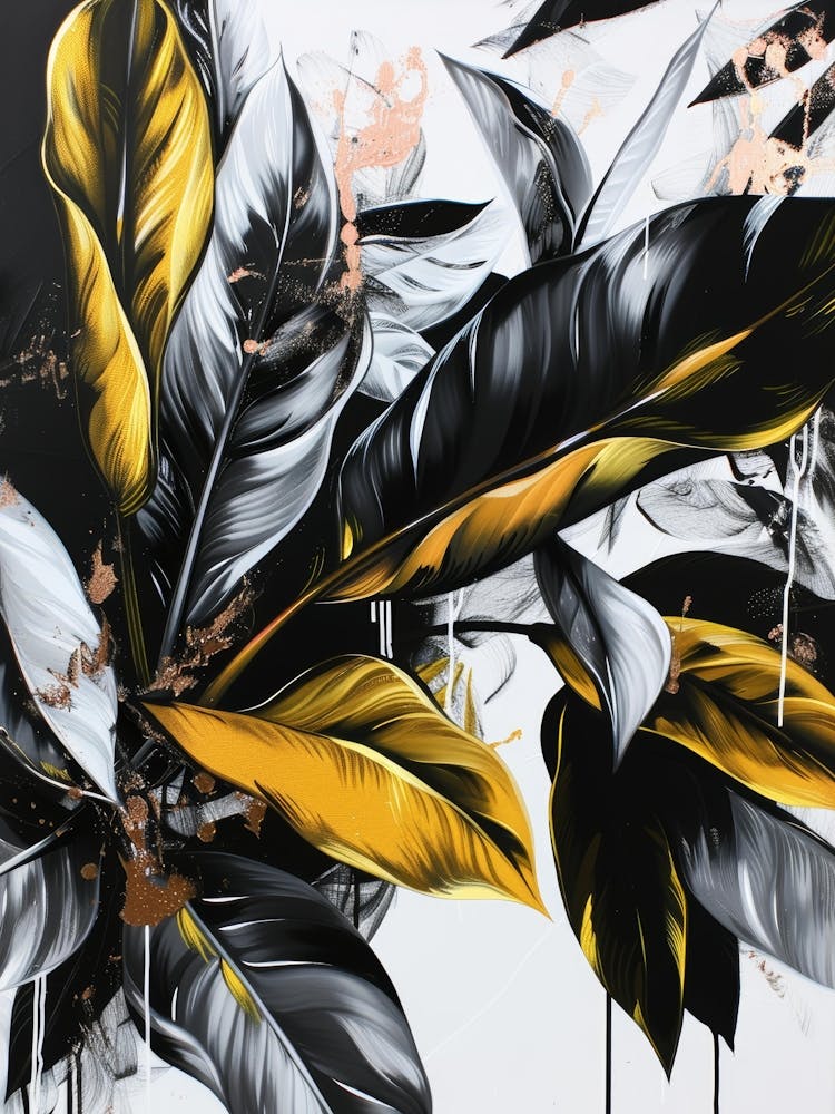 Gold And Black Leaves 6