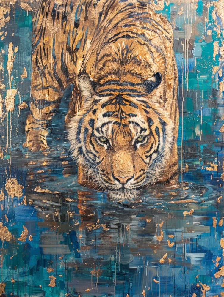 Tiger In Water 2