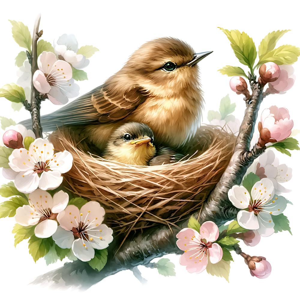Birds In A Nest