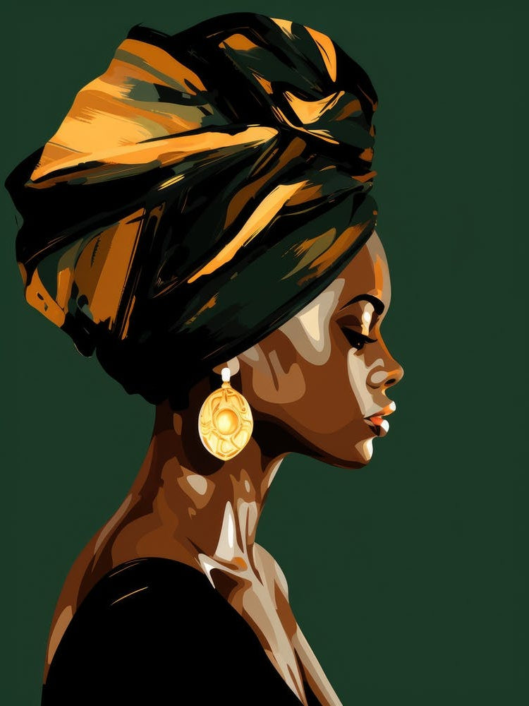 African Woman In Turban 2