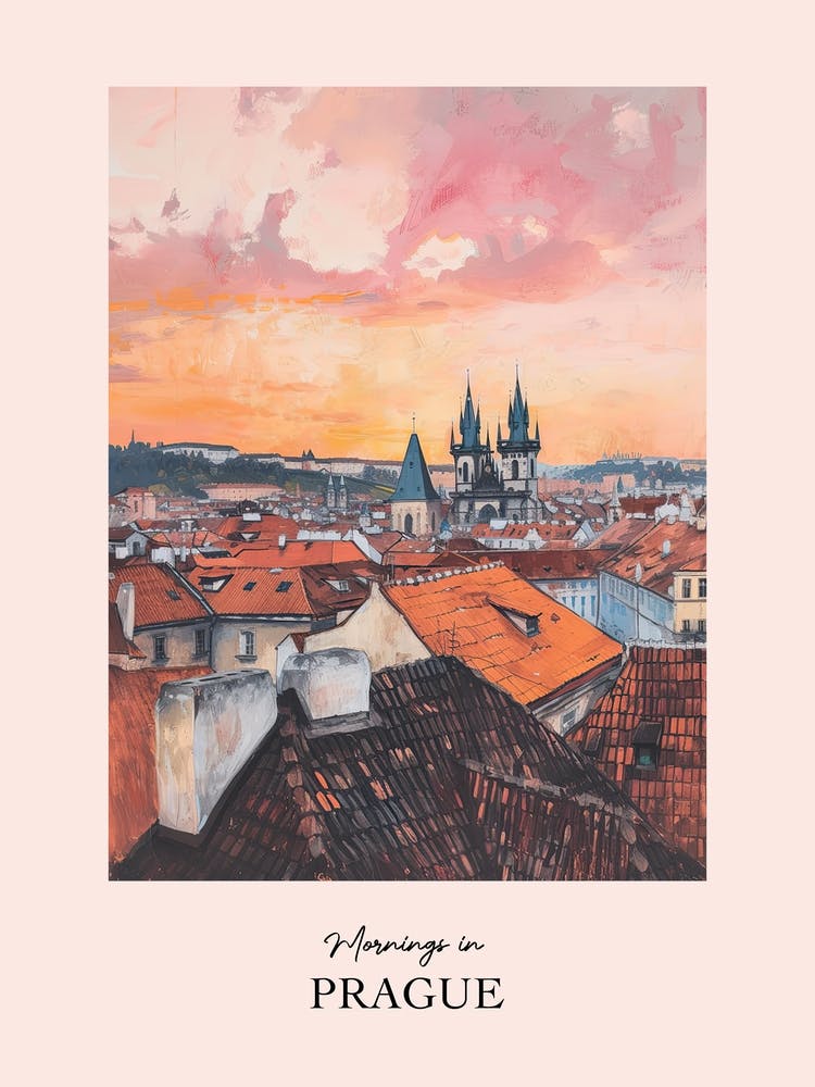Mornings In Prague Rooftops Morning Skyline 4