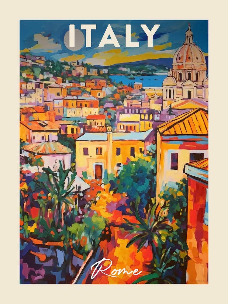 Rome Italy 1 Fauvist Painting Travel Poster