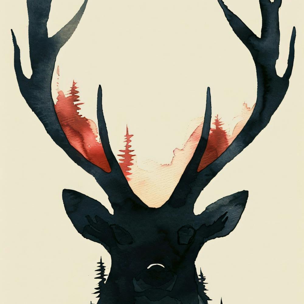 Deer Head Antlers