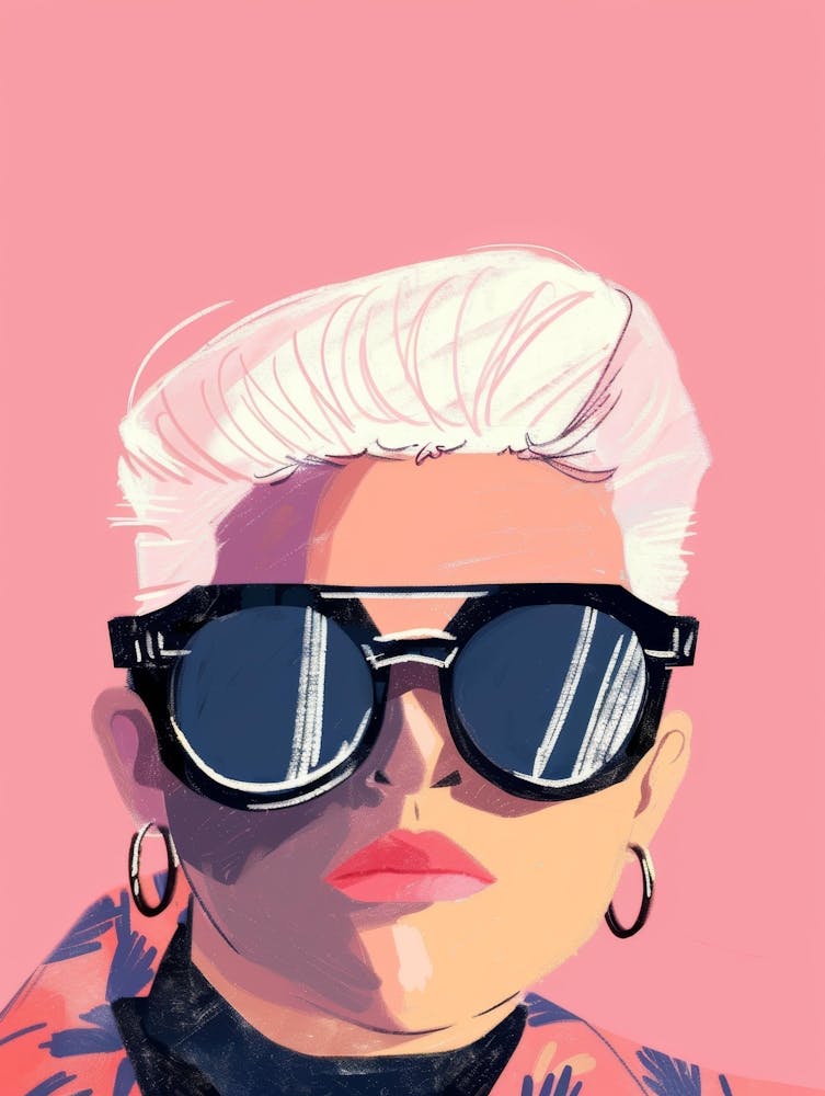 Portrait Of A Woman In Sunglasses
