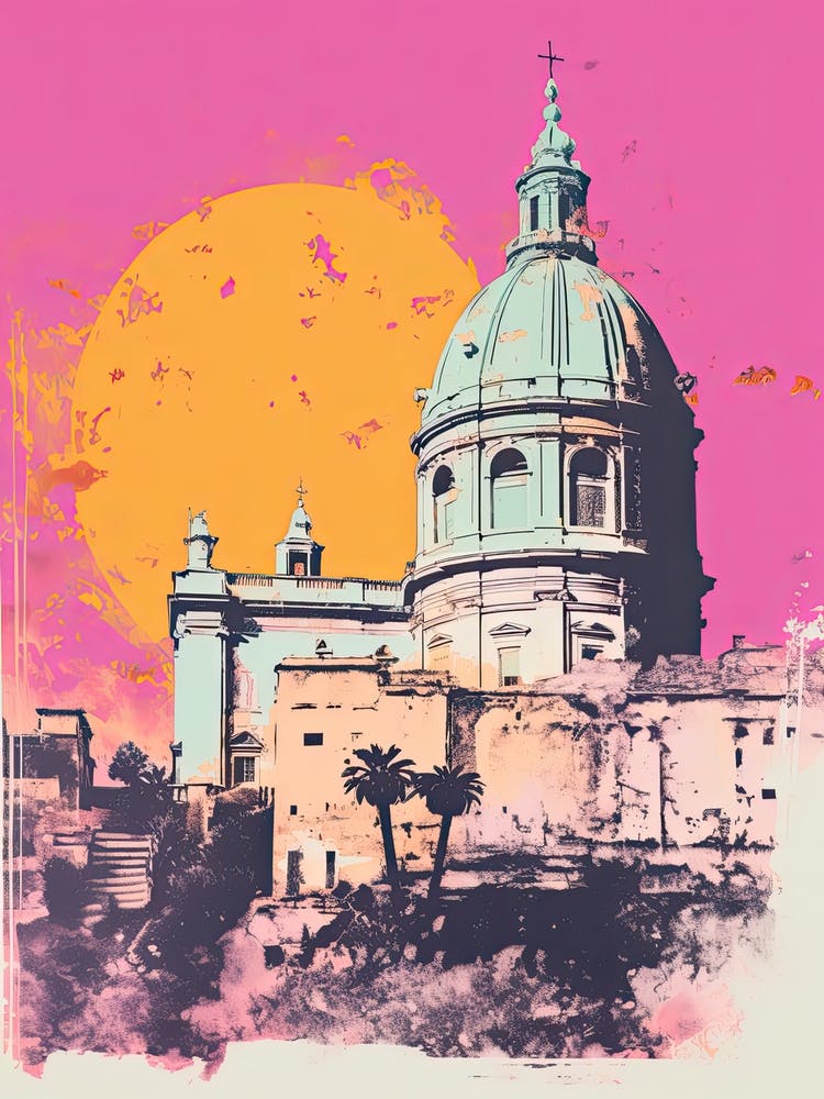 Rome In Risograph Style 3