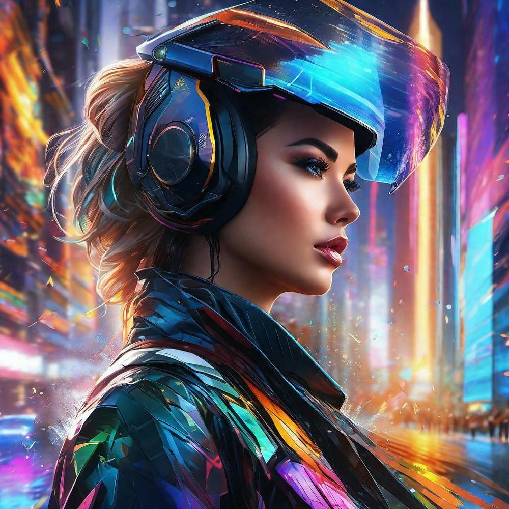 Futuristic Girl In Helmet