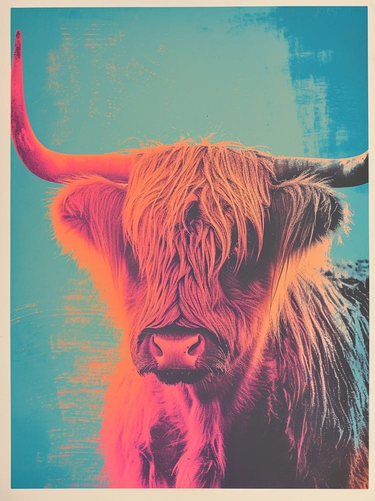 Highland Cow Polaroid Inspired 3