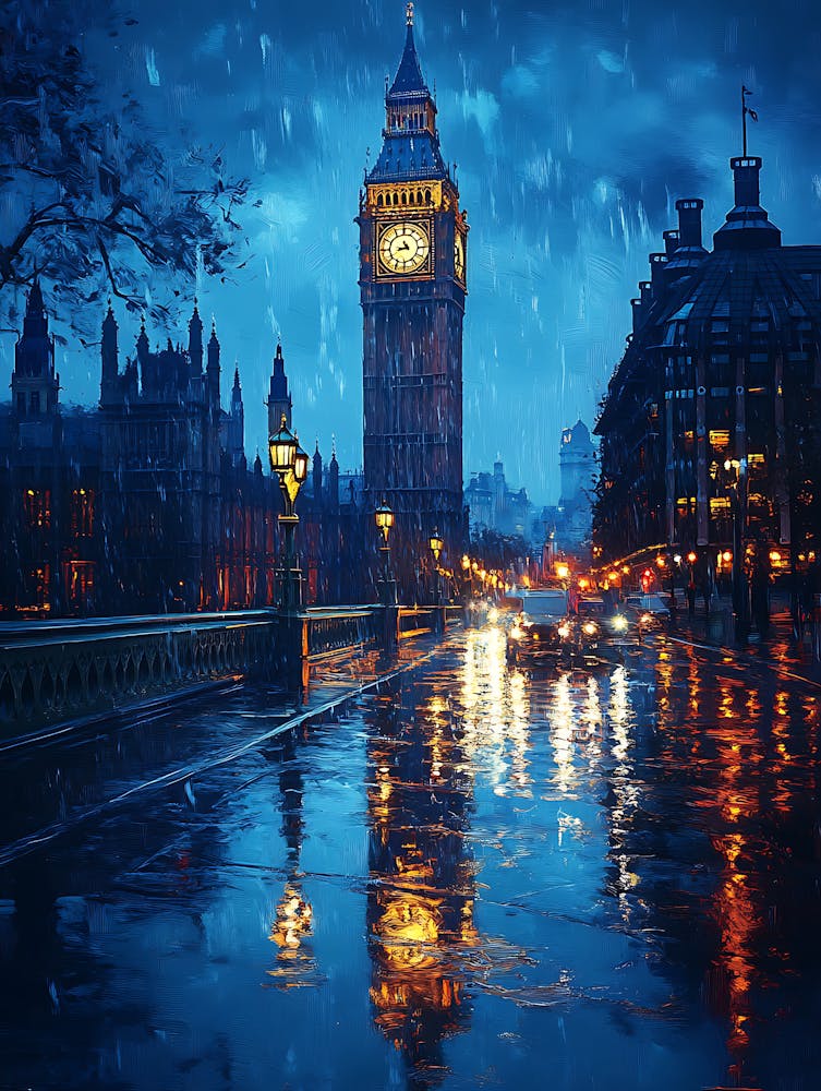 Fantasy Rainy Night In London 20