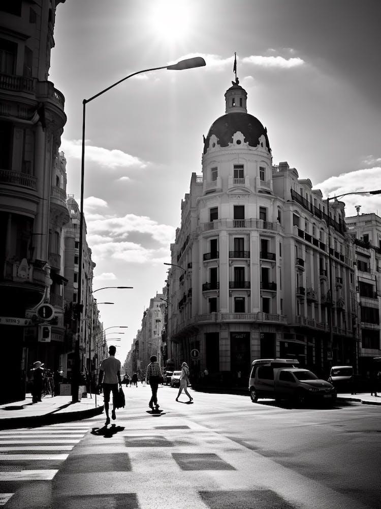 Madrid, Spain, Black And White Analogue Photography 4