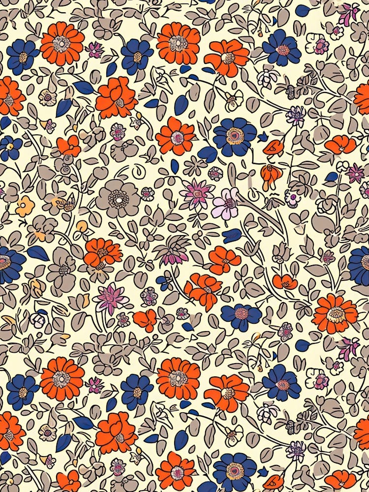 Flower Jubilee London Fabrics Floral Pattern 1