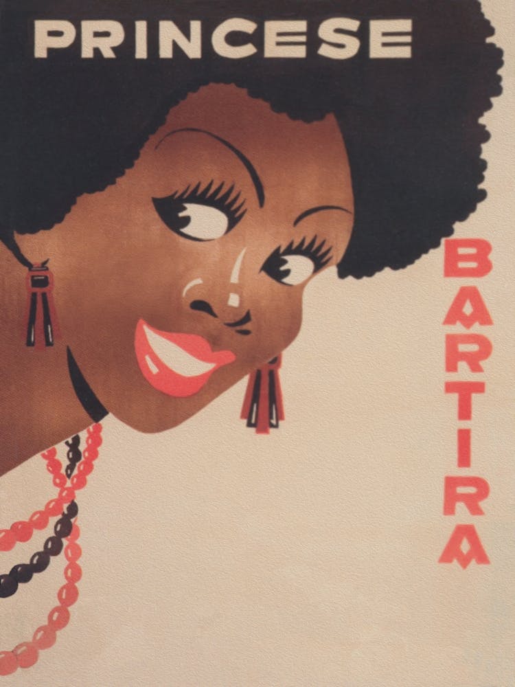 Black Woman Portrait, Princesse Bartira, Vintage Art