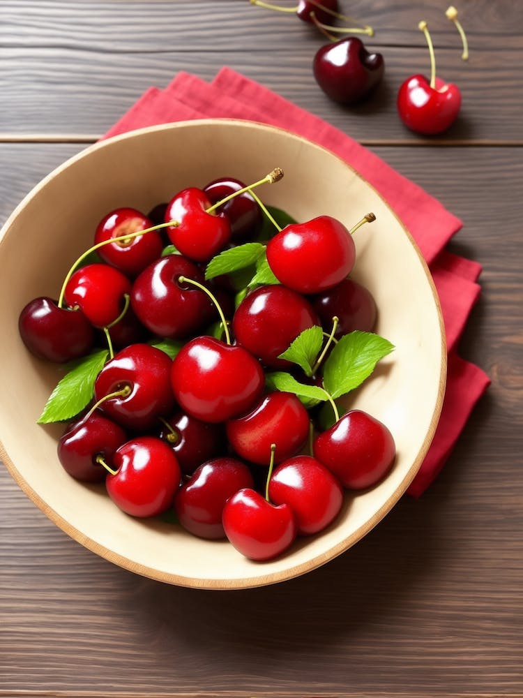 Freshly Picked Bowl Of Cherries