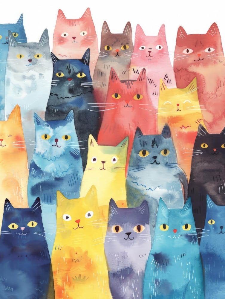 Group Of Cats 1