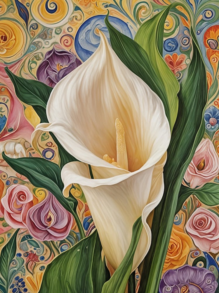 Abstract Rainbow Cala Lily no2