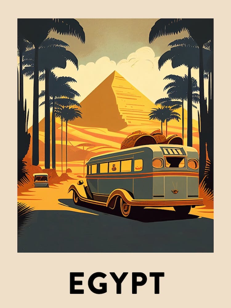 Egypt 5 Vintage Travel Poster