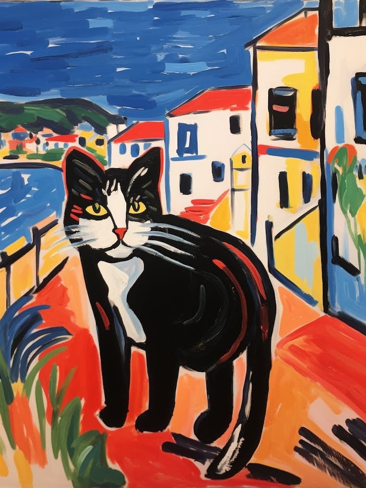 Painting Of A Cat In Lagos Portugal 2