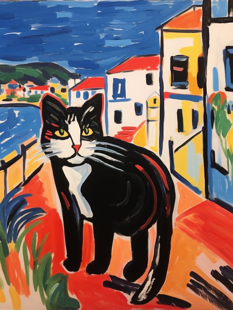 Painting Of A Cat In Lagos Portugal 2