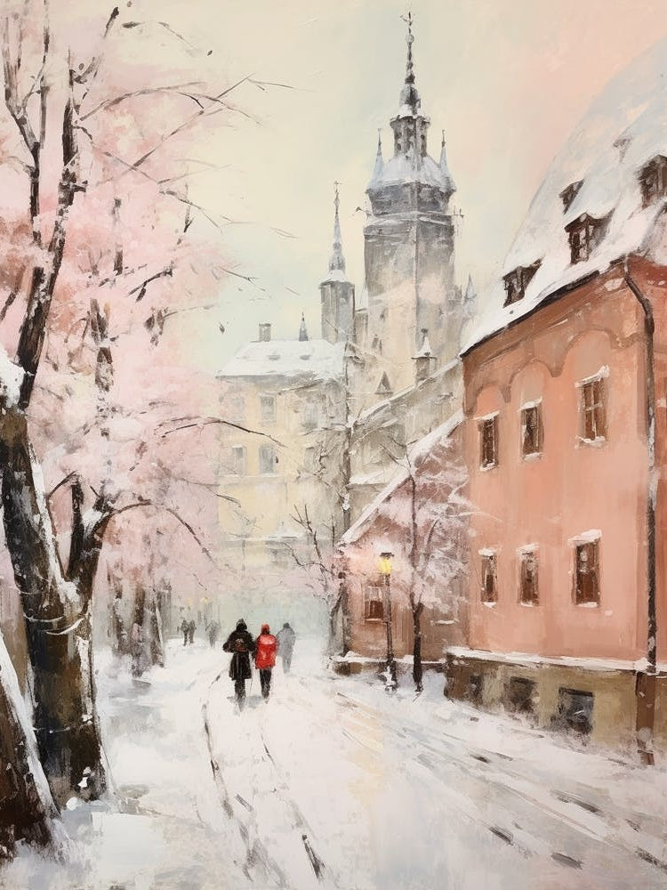 Dreamy Winter Painting Munich Germany 3