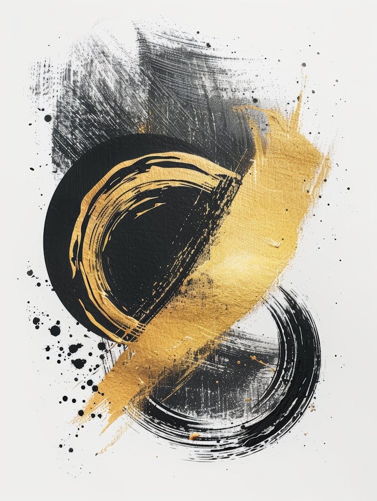 Gold And Black Canvas Print 34