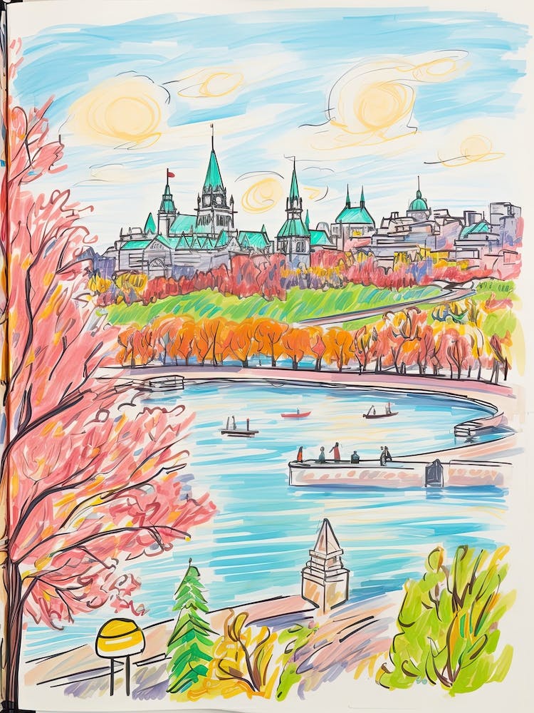 Ottawa, Dreamy Storybook Illustration 3