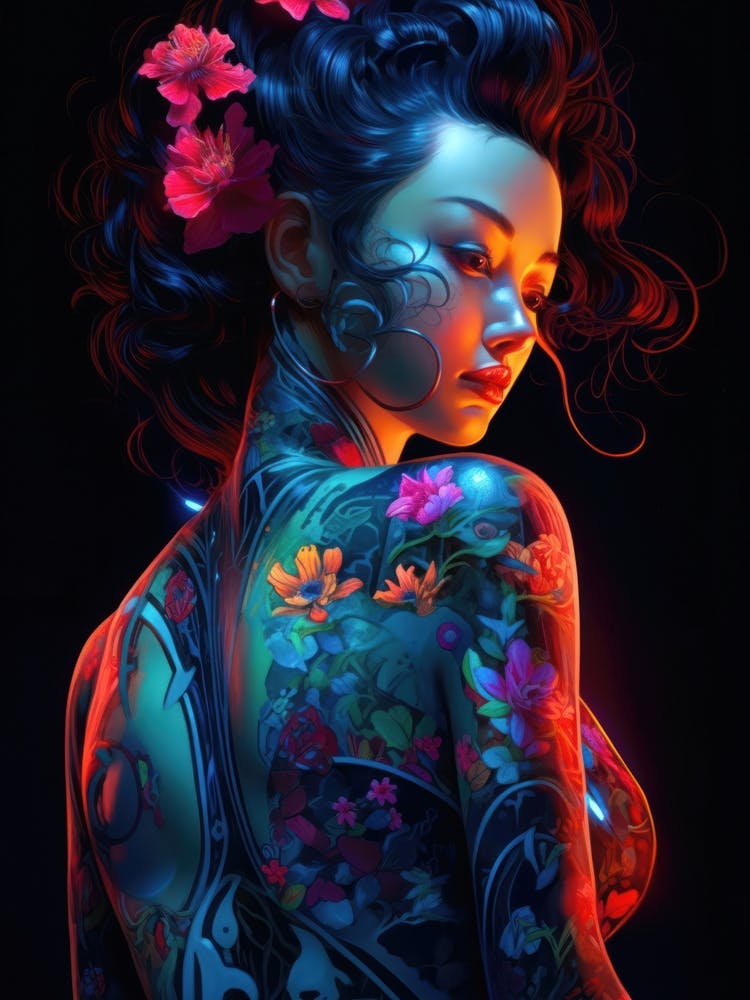 Tattoo Flowerpunk Woman