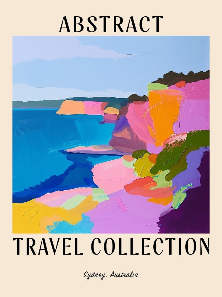 Abstract Travel Collection Poster Sydney Australia 6