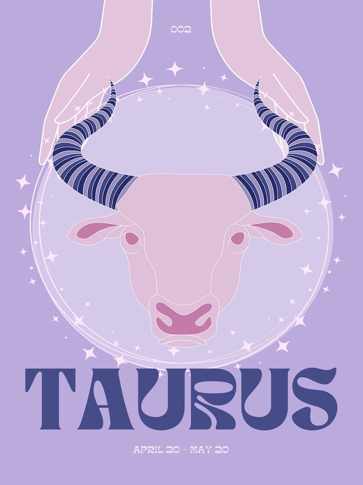 Purple Zodiac Taurus