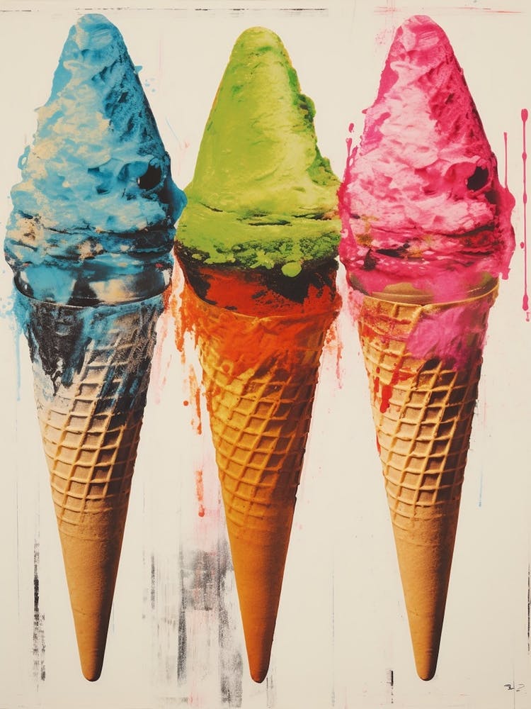 Pop Art Colourful Ice Cream Inspired 4