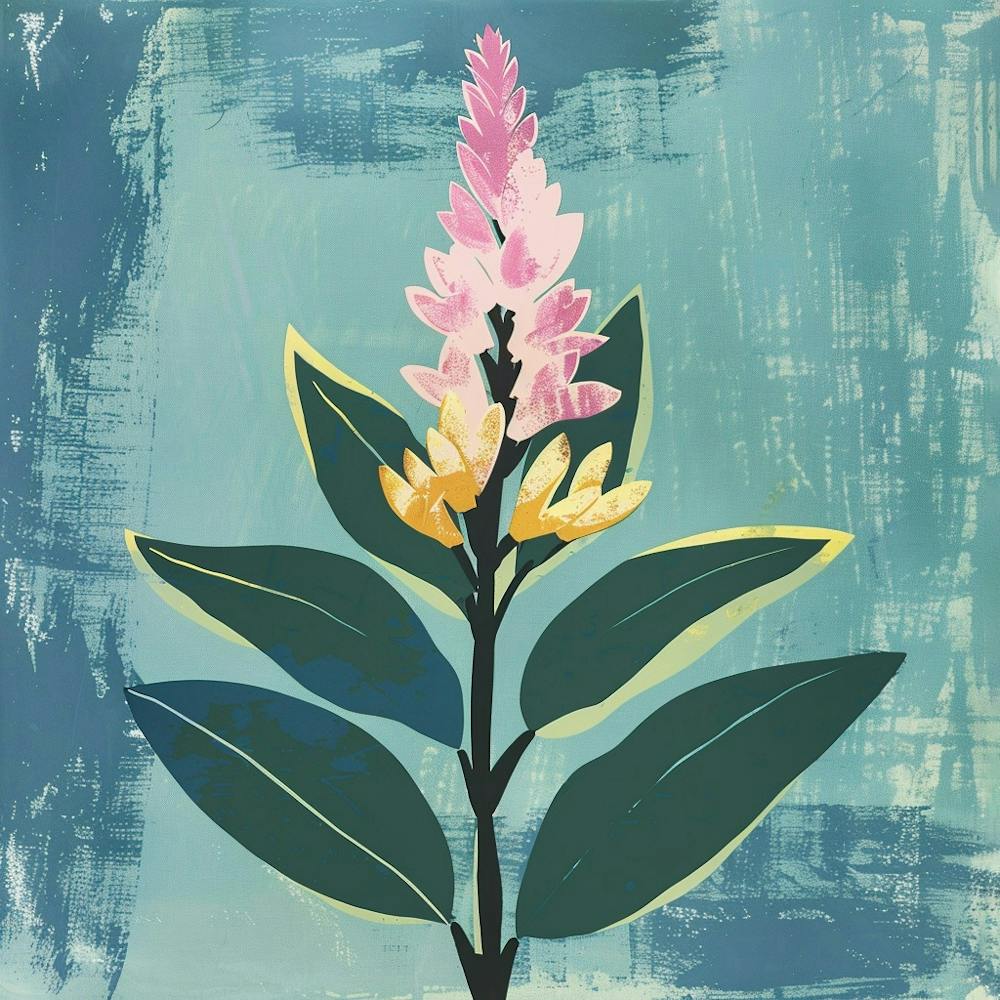 Lilac 2 Square Flower Illustration