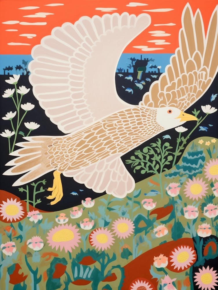 Maximalist Bird Painting Albatross 1