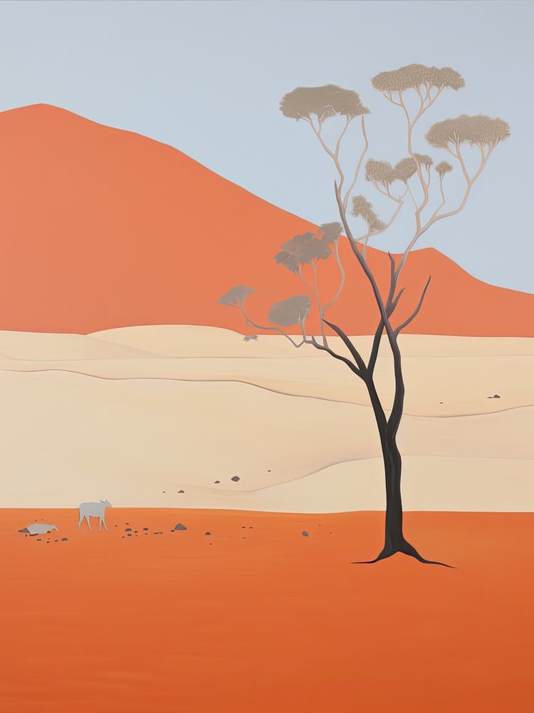 Namib Desert   Africa (Namibia), Contemporary Abstract Illustration 1