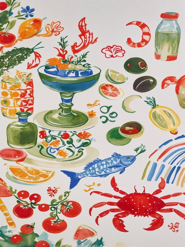 Summer Kitchen Hand Drawing